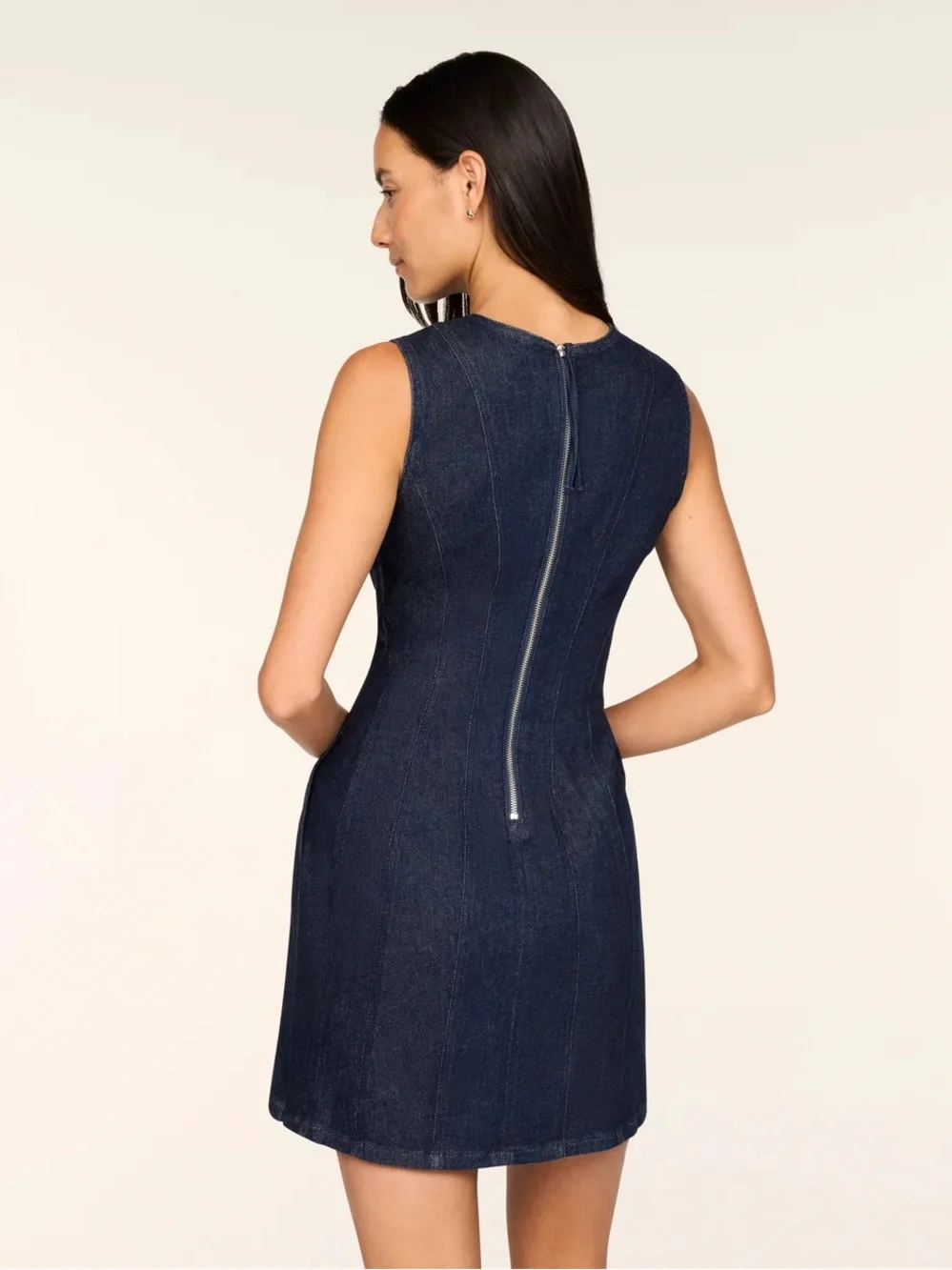 SPANX Denim Seamed Mini Dress